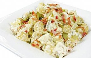 Aardappelsalade als buit overval snackbar