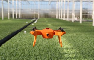 Drone scant autonoom alle planten in kas