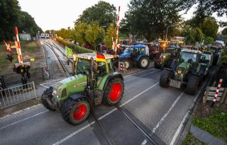 Treinverkeer Achterhoek korte tijd verstoord door boerenprotest