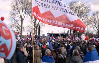 Demonstranten+vertrekken+na+rustig+verlopen+protest+in+Zuiderpark