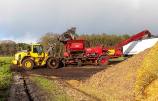 Teler start nieuw jaar met aardappelen laden voor vlokkenfabriek