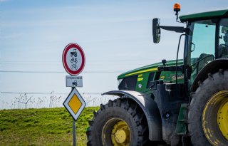 Trekker op de weg
