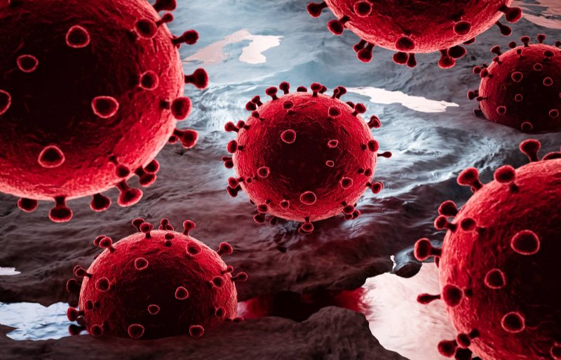 Illustratief 3D-model van het 2019-nCoV, ook bekend als het coronavirus dat mondiaal om zich heen slaat.