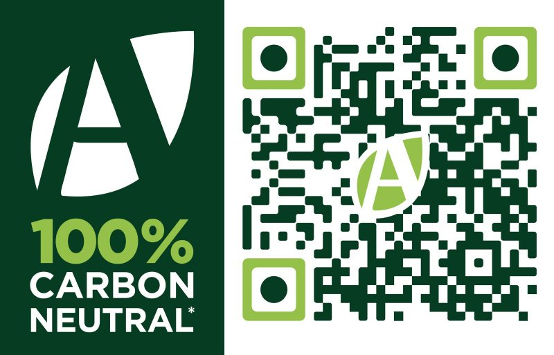 Het ‘100% CO2-neutraal’-logo prijkt op alle producten.
