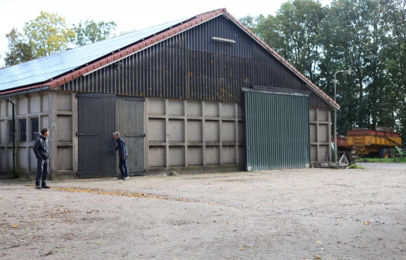 Het erf van de maatschap De Belofte Bio in Biddinghuizen.