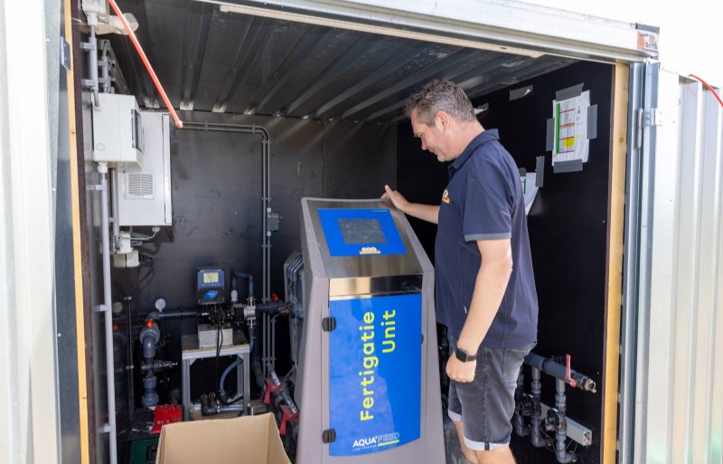 Met een mobiele fertigatie-unit kunnen per jaar verschillende percelen worden bevloeid.