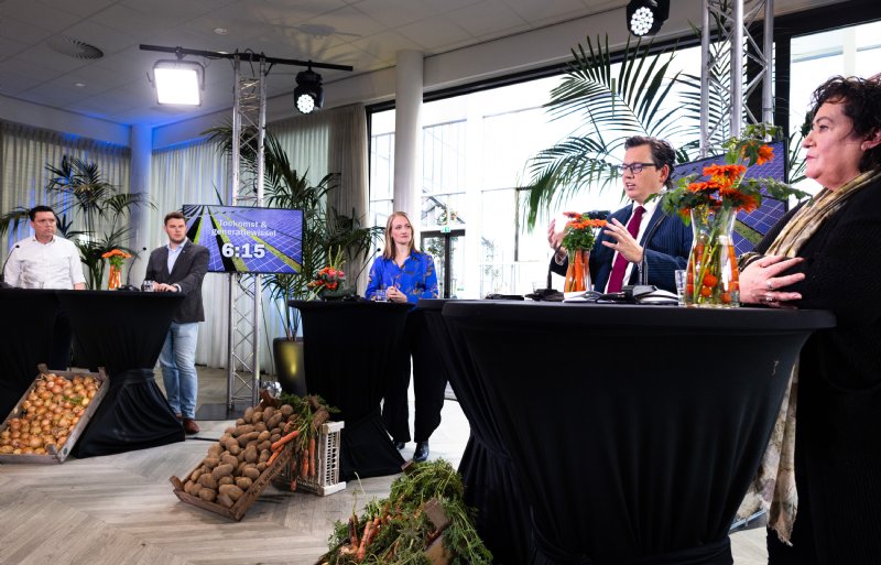 Het Jonge boeren verkiezingsdebat vond plaats op de Aeres Hogeschool in Dronten.