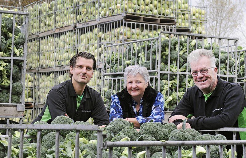 Dave, Margo en Peter Appelman van vollegrondsgroentekwekerij Appelman Vegetables.