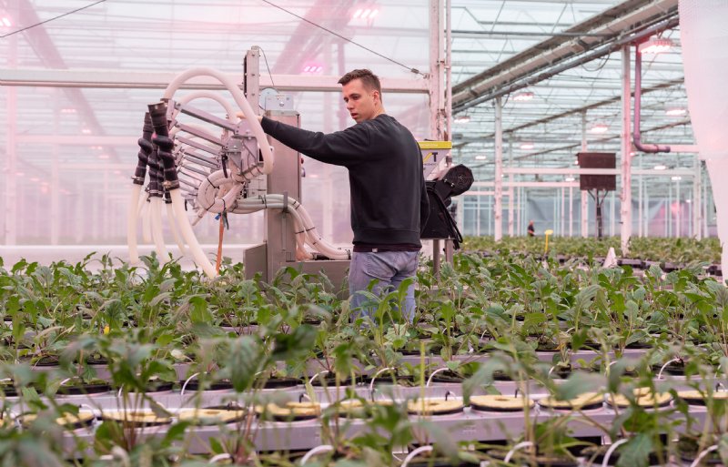 De nieuwe verblazer verspreidt de biologische bestrijders gelijkmatig en zonder schade.