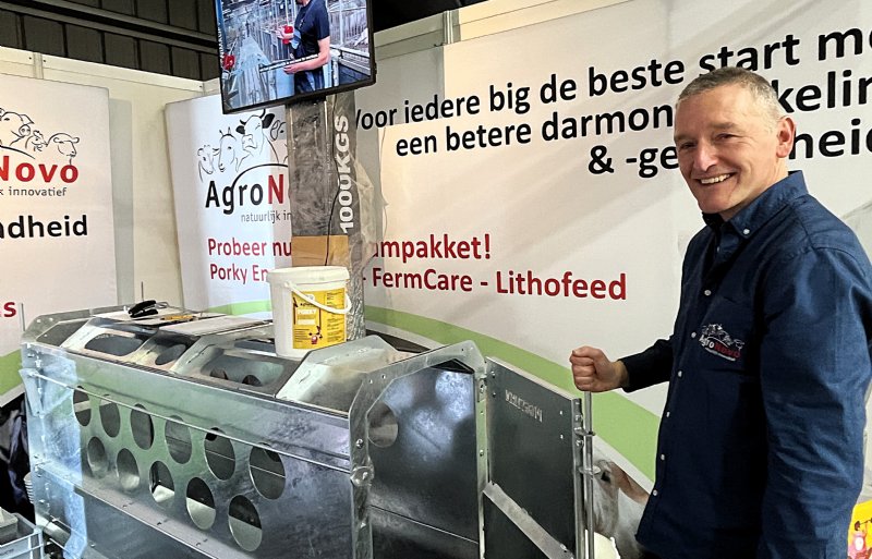 Met de PiggyTrim trekt Gino Totté flink wat aandacht tijdens de Agridagen in Ravels.