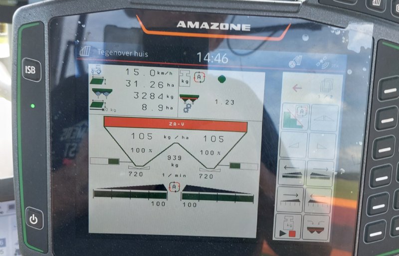 Het gps-systeem van melkveehouder Erik Rottink in Noord-Sleen (DR)