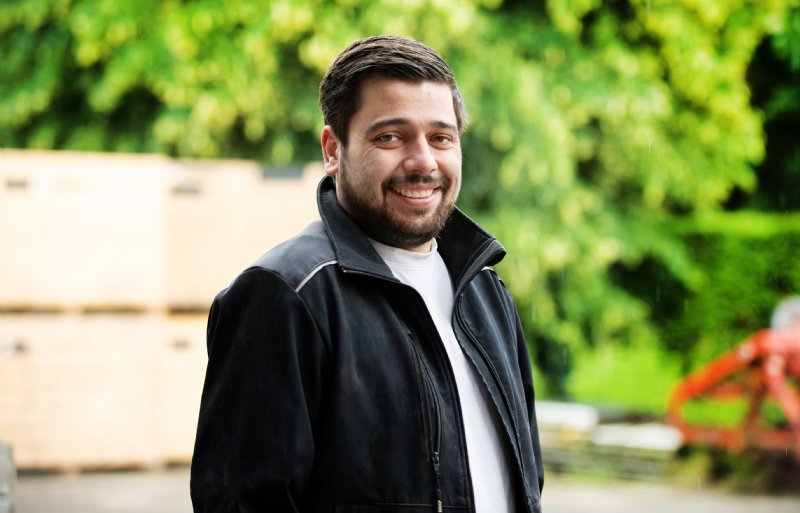 Niek Baeten, varkenshouder en biologisch akkerbouwer In Sevenum (LB)