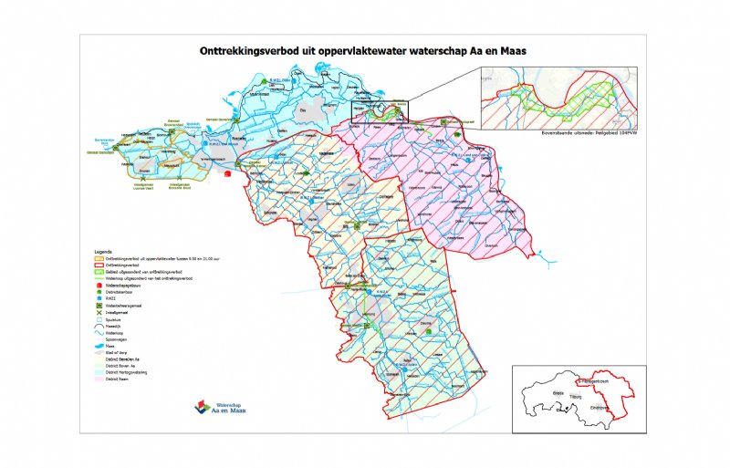 Uitbreiding van het onttrekkingsverbod binnen het werkgebied van waterschap Aa en Maas.
