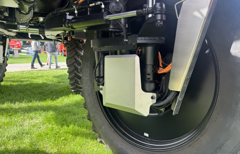Elektrische wielaandrijving van de nieuwe Vanguard 55E-veldspuit.