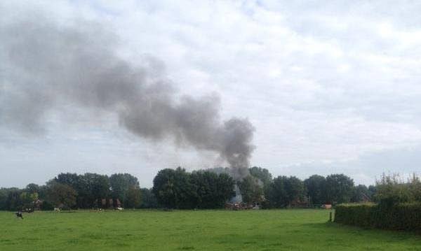 Grote stalbrand in Glane (video)